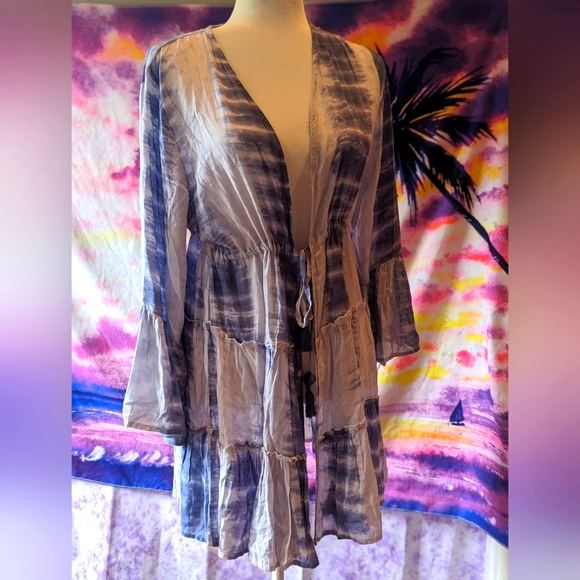 Blue Island Beach Cover up Size M. NWOT - Picture 4 of 9